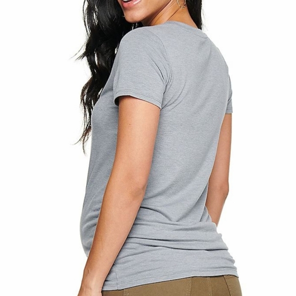 Maternity Sonoma  Fitted Crewneck Graphic Tee "The More The Merrier" Large Mater - Picture 2 of 2